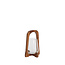 Light en Living Windlicht Ø18x26,5 cm ANOSY glas helder+hout naturel