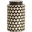Light en Living Vaas deco / Pot Ø16x26,5 cm OLITE bamboo creme + Donkerbruin