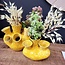 Light en Living Vaas deco  28,5x26x26 cm SIAJO keramiek geel-oranje
