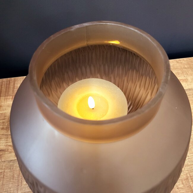 Countryfield Vaas Lenore Milou mat transparant L bruin