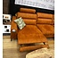 WoonMax Showroommodel - Bank Liberty  A1X 3 zits met relaxelement en ottomane cabrio cognac