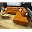 WoonMax Showroommodel - Bank Liberty  A1X 3 zits met relaxelement en ottomane cabrio cognac