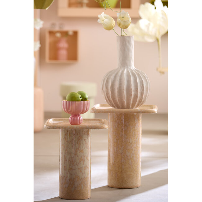 Light en Living Bijzettafel 45x45x54 cm LUARCA keramiek licht perzik