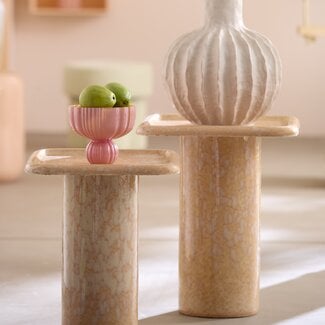 Light en Living Bijzettafel 45x45x54 cm LUARCA keramiek licht perzik