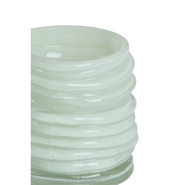 Light en Living Windlicht MILYAN Ø11,5x10,5 cm mintgroen glas | Light & Living