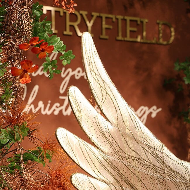 Countryfield Kerstverlichting LED Ornament Wings goud 149 x 38 x 165 cm