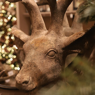 Countryfield Hert met sjaal Percy L grijs 21 x 14 x 39,5 cm