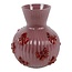 Countryfield Vaas met strik Noé L paars rood 24 x 24 x 27,5 cm - Copy