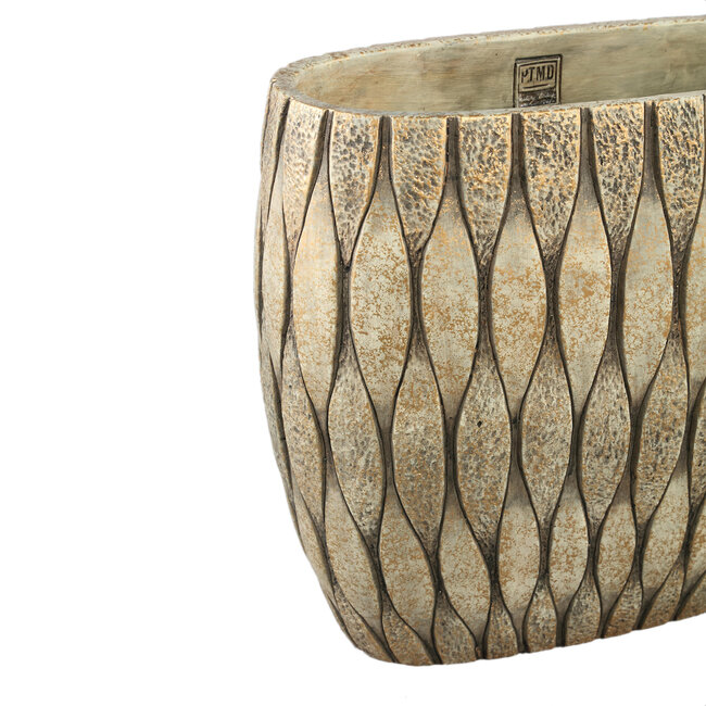 PTMD Pot Joedi Taupe cement ovaal L