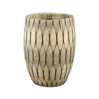 PTMD Pot Joedi Taupe cement rond groot S