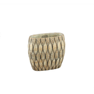 PTMD Pot Joedi Taupe cement ovaal S