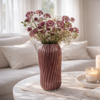 Countryfield Vaas lang Shanti paars 16 x 16 x 32,5 cm