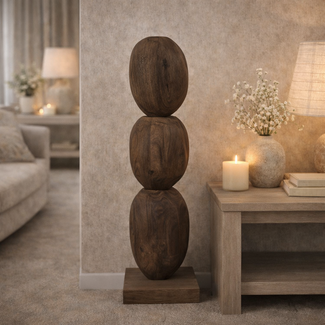 PTMD Ornament Kodey Bruin mangohout organisch