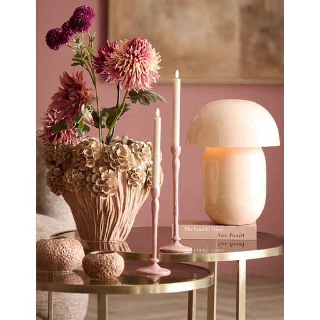 Light en Living Vaas deco Ø38x32 cm LUSERNA keramiek lichtroze