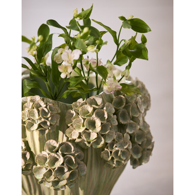 Light en Living Vaas deco Ø38x32 cm LUSERNA keramiek mint groen