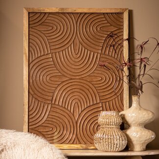 PTMD Wandpaneel Elasah Bruin met swirl patroon