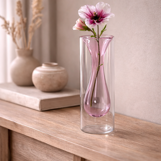 PTMD Vaas Yanna Roze met tapsvormige binnenkant groot