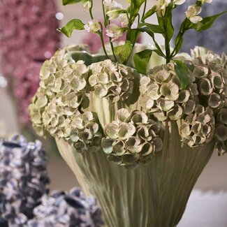 Light en Living Vaas deco Ø38x32 cm LUSERNA keramiek mint groen