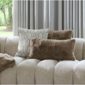 Light en Living Kussen 60x30 cm COMBARRO lichtbruin