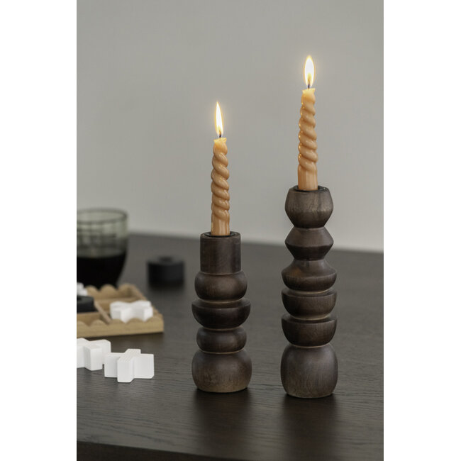 Present Time Kandelaar Formado Klein mangohout walnoot gelakt