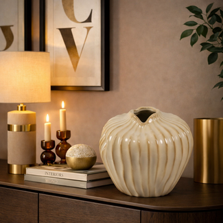 Countryfield Vaas Serafin M crème - 26 x 26 x 30 cm