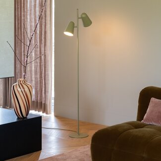 it's about RoMi Vloerlamp Salamanca 2-kap olijfgroen