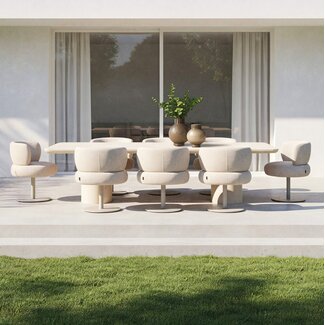 Richmond Interiors  Outdoor eetkamerstoel Mason beige alpine swivel