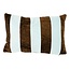 By Boo Kussen Stripey 40x60 cm - Lichtblauw / bruin