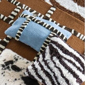 By Boo Kussen StripeScape - Lichtblauw