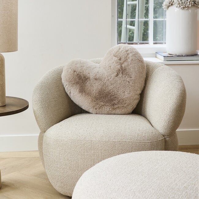 Riviera Maison Heather Alba Heart Faux Fur kussen