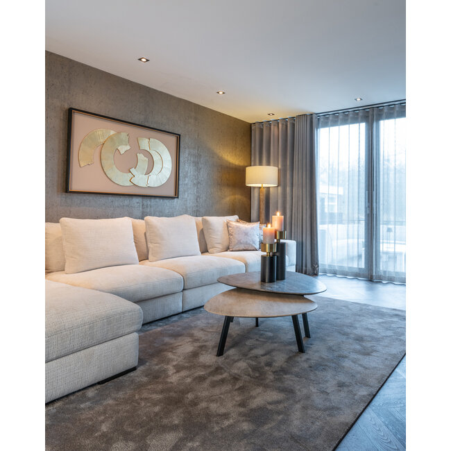 Richmond Interiors  Salontafel Spencer set van 2 travertine Beige grijs