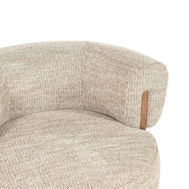 Eleonora Fauteuil Nila bruin - taupe Vanu