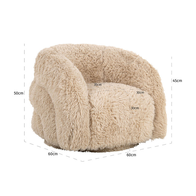 Richmond Interiors  Kids draaifauteuil Lenny Yakety Yak Sand