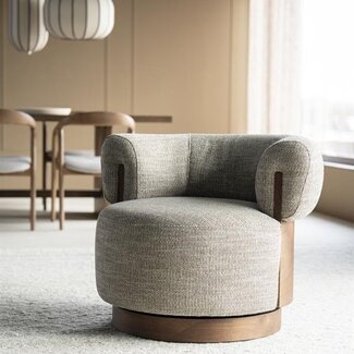 Eleonora Fauteuil Nila bruin - taupe Vanu