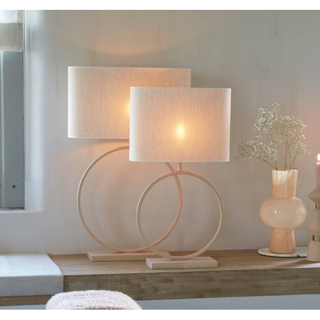 Light en Living Lampenkap ovaal BRESKA parel wit - Diverse maten