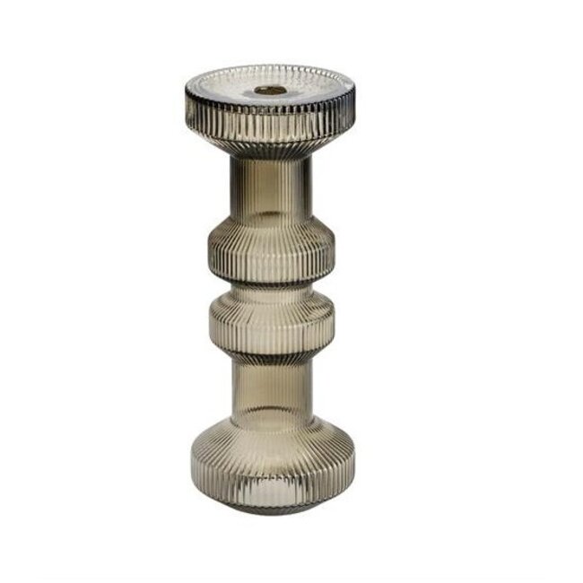 ISAA Vaas - Kandelaar Ara 13x33,5 cm - bruin