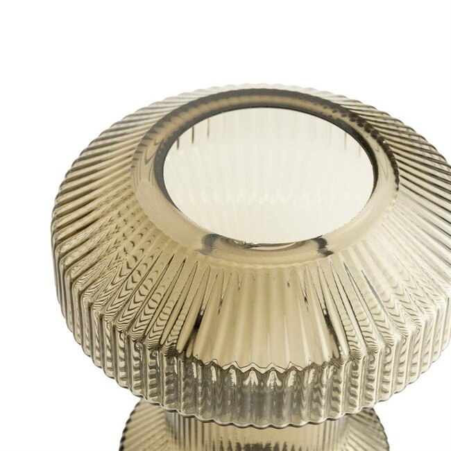 ISAA Vaas - Kandelaar Ara 13x33,5 cm - bruin