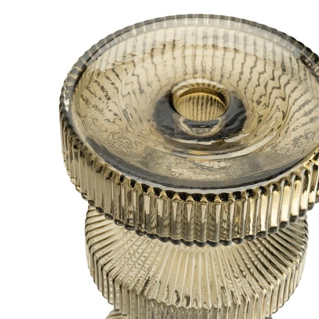 ISAA Vaas - Kandelaar Ara 13x46,5 cm - bruin