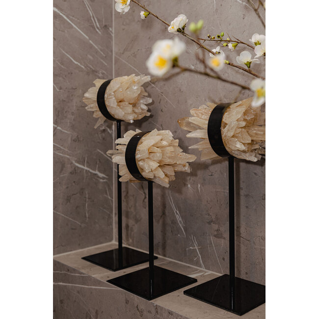 PTMD Ornament Yerin Naturel mineraal Quartz cluster - maat M