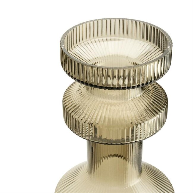 ISAA Vaas - Kandelaar Ara 14,5x61 cm - bruin