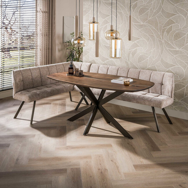 WoonStijl Eetkamertafel 180 Arhus solid bruin