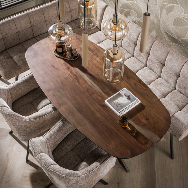 WoonStijl Eetkamertafel 180 Arhus solid bruin