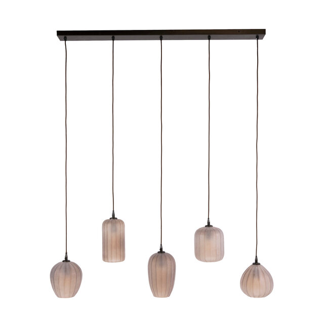WoonStijl Hanglamp Altura 5-lichts Sienna bruin-frosted