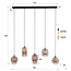WoonStijl Hanglamp Altura 5-lichts Sienna bruin-frosted