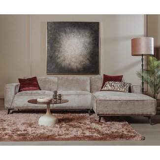 Tower Living Leeds 2 5-AL + Chaise R - Touch 04 Taupe