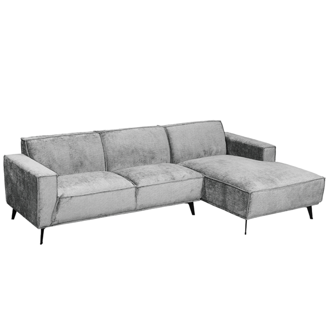 Tower Living Leeds 2 5-AL + Chaise R - Touch 27 Light grey