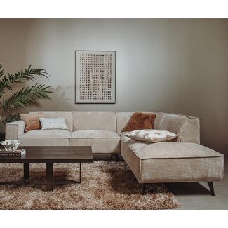 Tower Living Leeds 2 ,5 zits + Ottoman Rechts - Touch 102 Beige