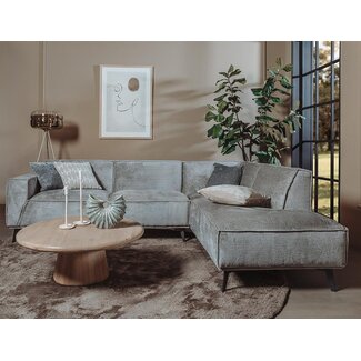 Tower Living Leeds 2 5 zits + Ottoman Rechts - Touch 27 Light grey