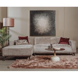 Tower Living Leeds 2 5 zits + Chaise Links - Touch 04 Taupe