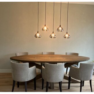 Light en Living Hanglamp Kai smoke glas 104x12,5 cm